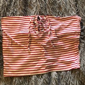 Striped tube top